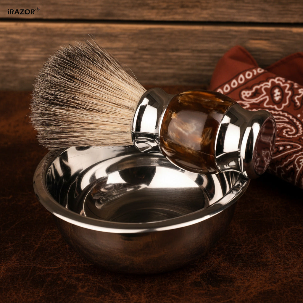 Premium Badger Hair Shaving Brush Hawksbill Design Acrylic Handle Smooth Luxurious Shave Quality Grooming Tool for Men