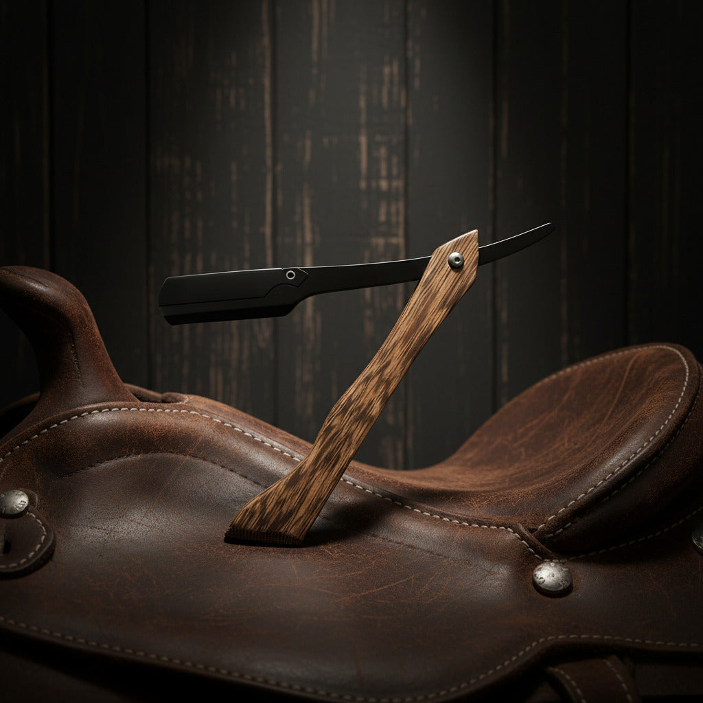 Wooden Professional Manual Shaver Straight Edge Stainless Steel Sharp Barber Wood Razor Folding Shaving Beard Cutter Men Gift