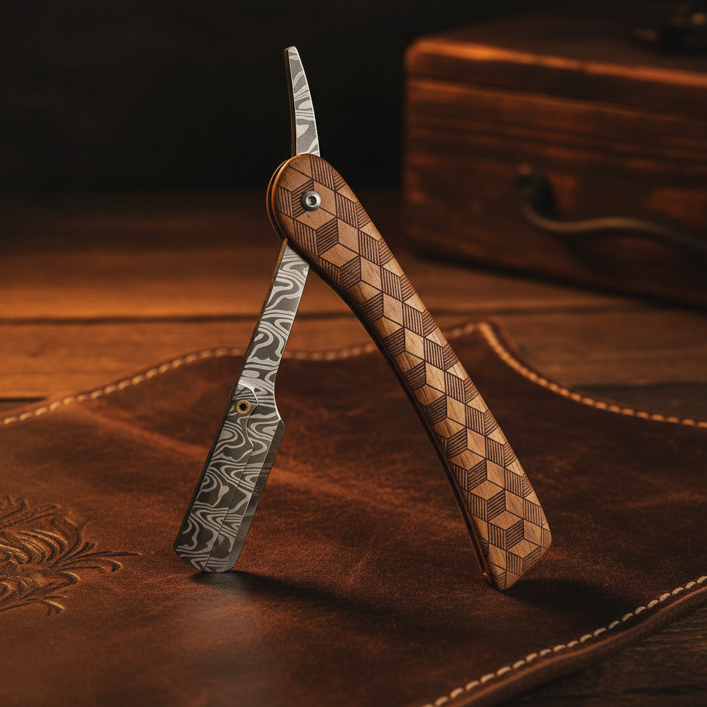 Wooden Handle Blade Shaving Razors Professional Barber Folding Shaver Razor Men'S Replaceable Blade Shaving Razor Men Gift