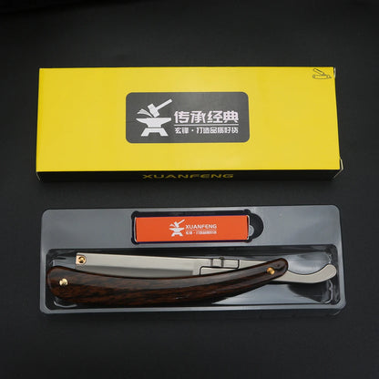 XUANFENG Manual Shaver Holder, Sharp Double-Sided Shaving Blade, Hair Salon Shaving Knife