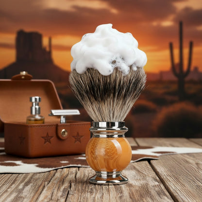 Irazor Silvertip Badger Hair Shaving Brushes for Men with Resin Handle Barber Salon Facial Beard Cleaning Shave Tool