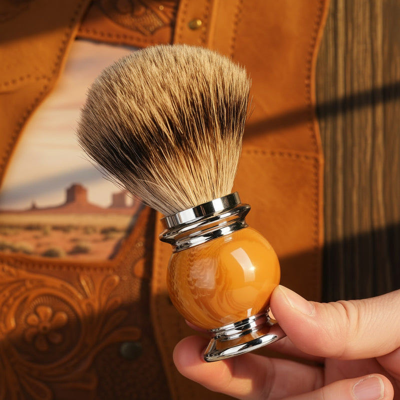 Irazor Silvertip Badger Hair Shaving Brushes for Men with Resin Handle Barber Salon Facial Beard Cleaning Shave Tool