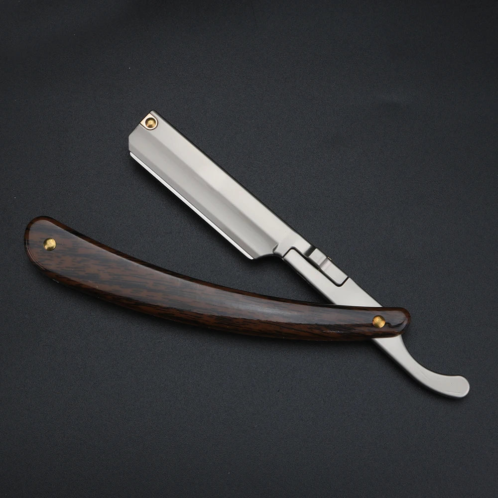 XUANFENG Manual Shaver Holder, Sharp Double-Sided Shaving Blade, Hair Salon Shaving Knife