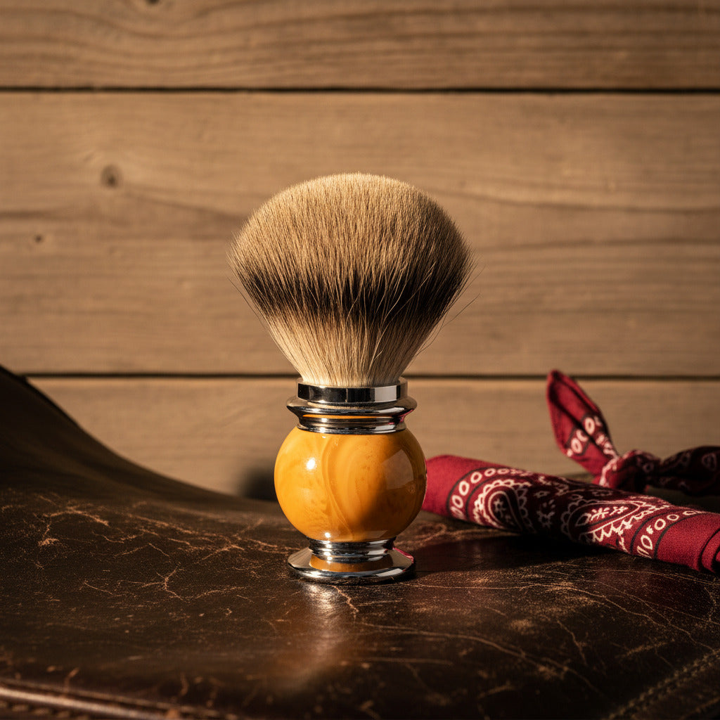 Irazor Silvertip Badger Hair Shaving Brushes for Men with Resin Handle Barber Salon Facial Beard Cleaning Shave Tool
