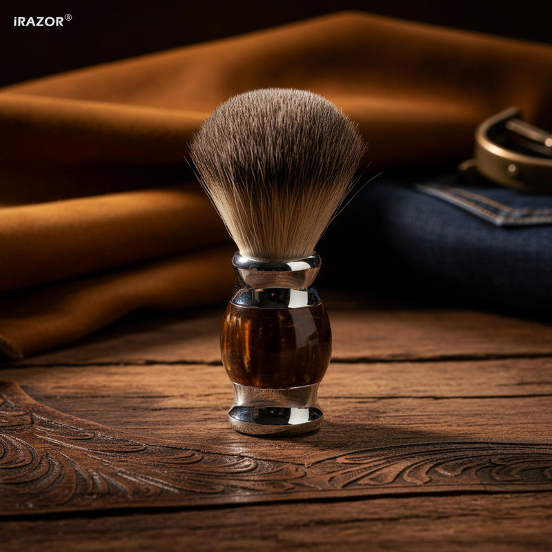 Premium Badger Hair Shaving Brush Hawksbill Design Acrylic Handle Smooth Luxurious Shave Quality Grooming Tool for Men