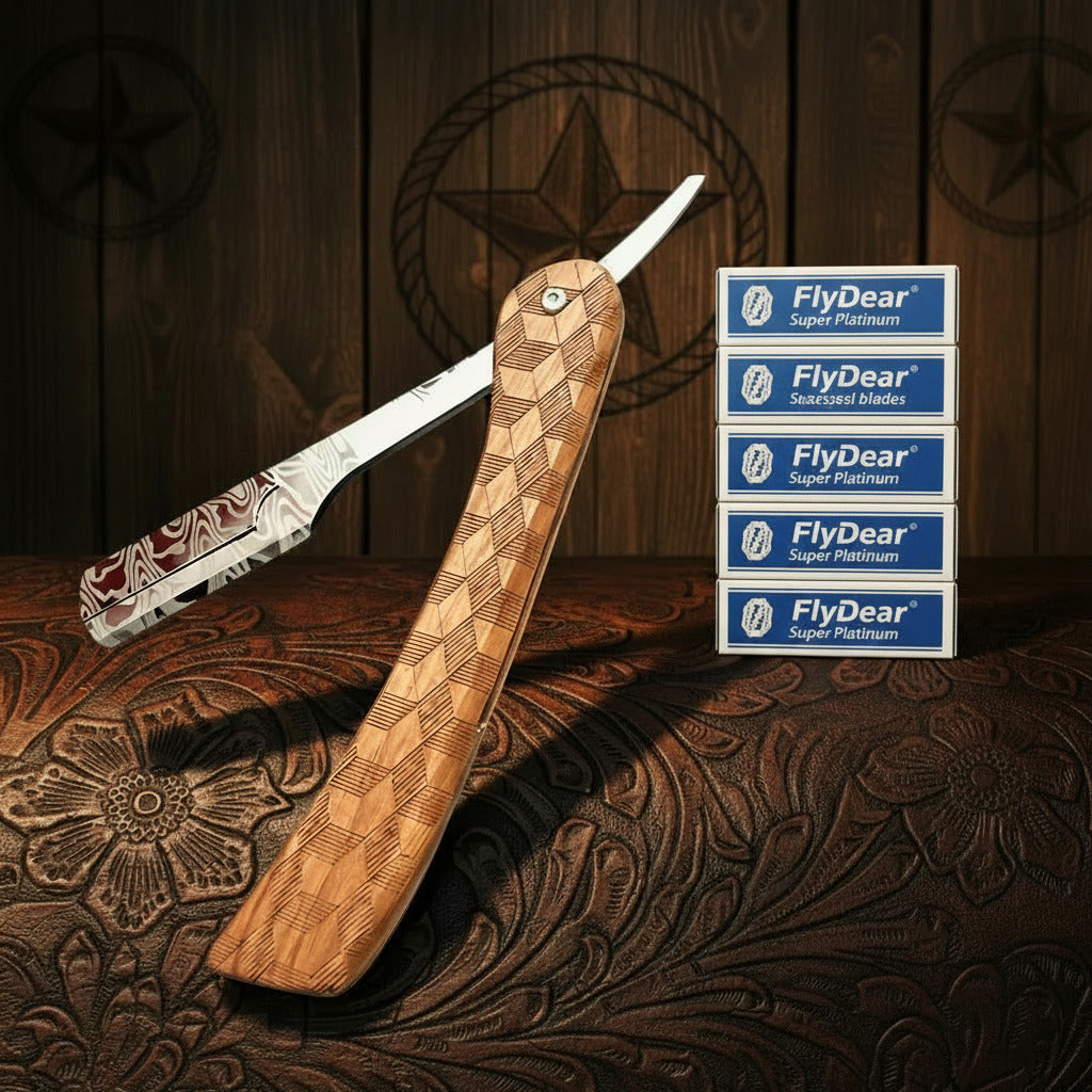 Wooden Handle Blade Shaving Razors Professional Barber Folding Shaver Razor Men'S Replaceable Blade Shaving Razor Men Gift