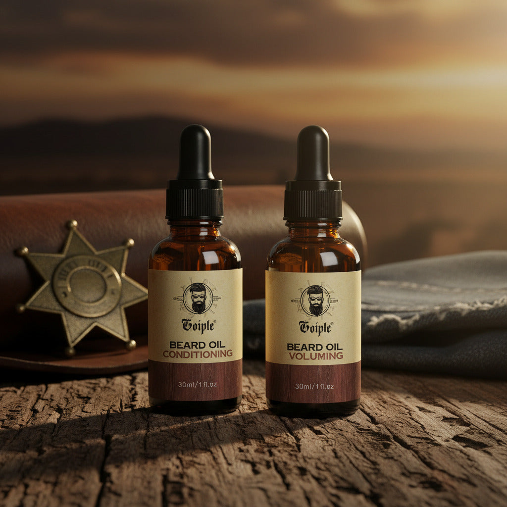 2Pcs/Set Beard Volumizing Oil Beard Conditioning Oil Men Facial Hair Moustache Smoothing & Moisturizing Hair Care Essential Oils