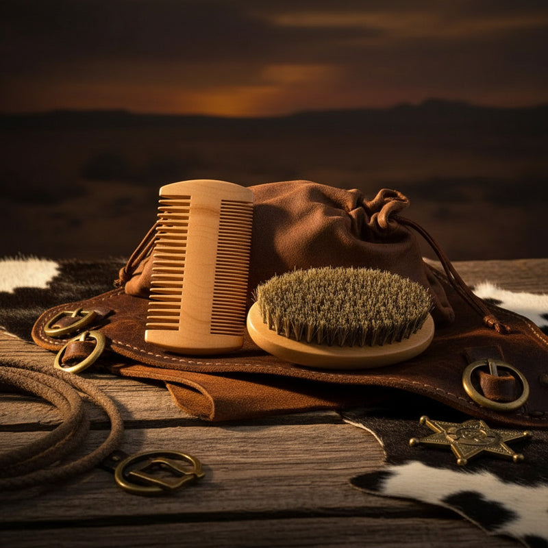 Professional Soft Boar Bristle Wood Beard Shaving Brush Men Mustache Comb Kit with Gift Bag Hairdresser Brush Hair Combs