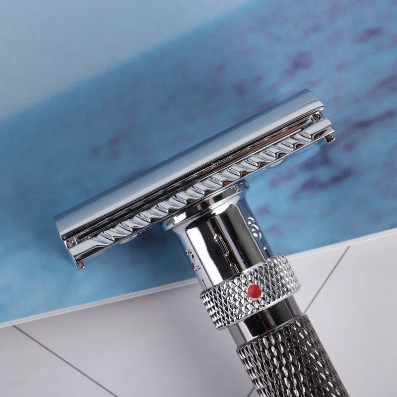 Yaqi Adjustable the Final Cut Chrome and Gunmetal Color Safety Razor for Men