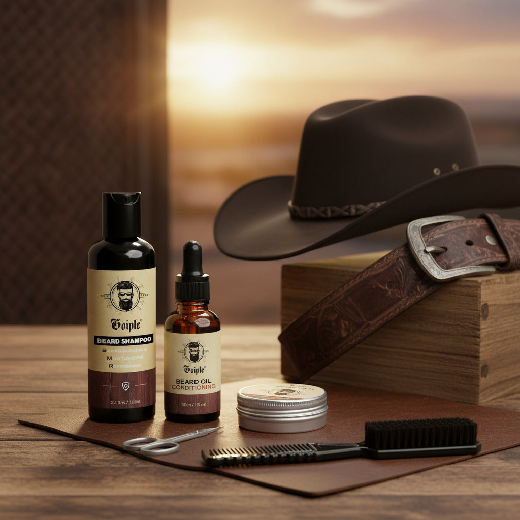Beard Growth Care Kit Moustache Shampoo Conditioning Oil Deep Clean Wash Moisturizing Whiskers Balm Smoothing Products