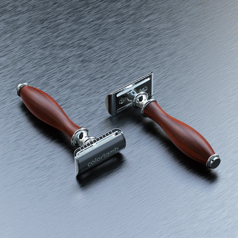 Wooden Handle Safety Razor for Men 11CM Double Edge 75G Classic Manual Barber Razor