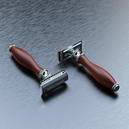Wooden Handle Safety Razor for Men 11CM Double Edge 75G Classic Manual Barber Razor